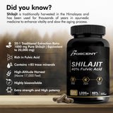 Boscent Shilajit cápsulas detalle de etiqueta y sello