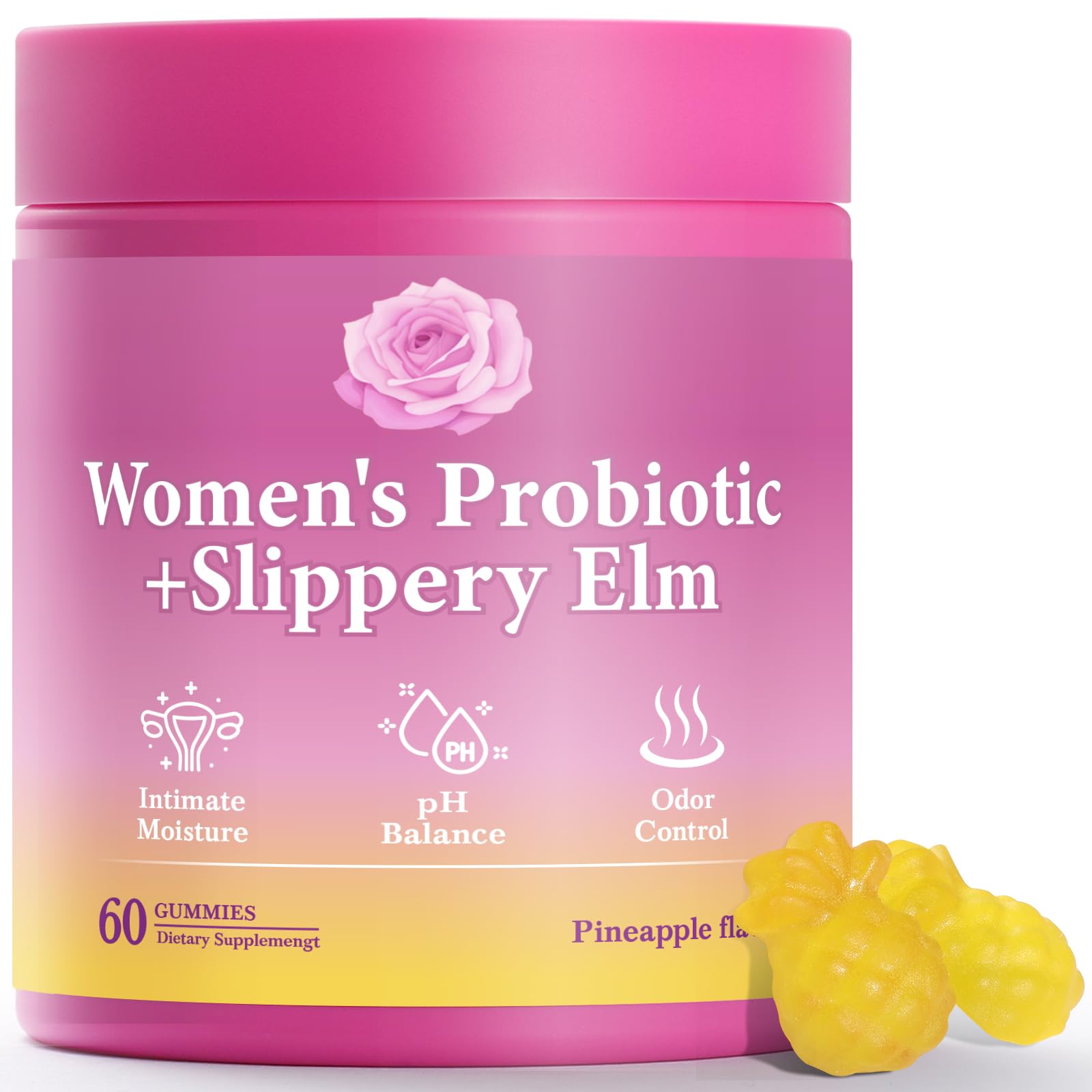 Gomitas probióticas femeninas BOSNETHUINH sabor piña para la rutina diaria.