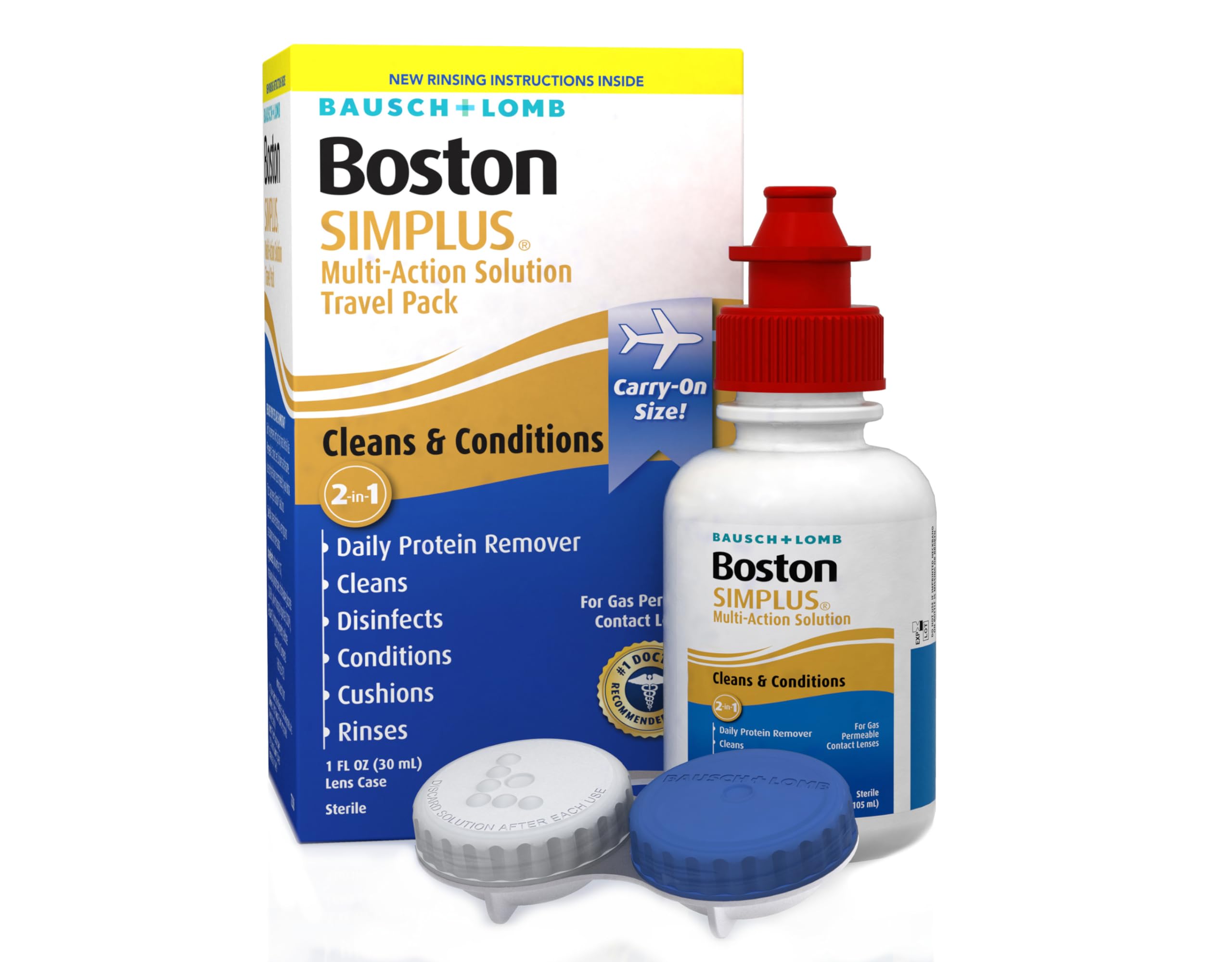 Boston SIMPLUS estuche lentes: almacenamiento seguro para lentes de contacto durante desplazamientos