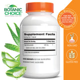 Botanic Choice Aloe: cápsulas de 500 mg para uso diario.