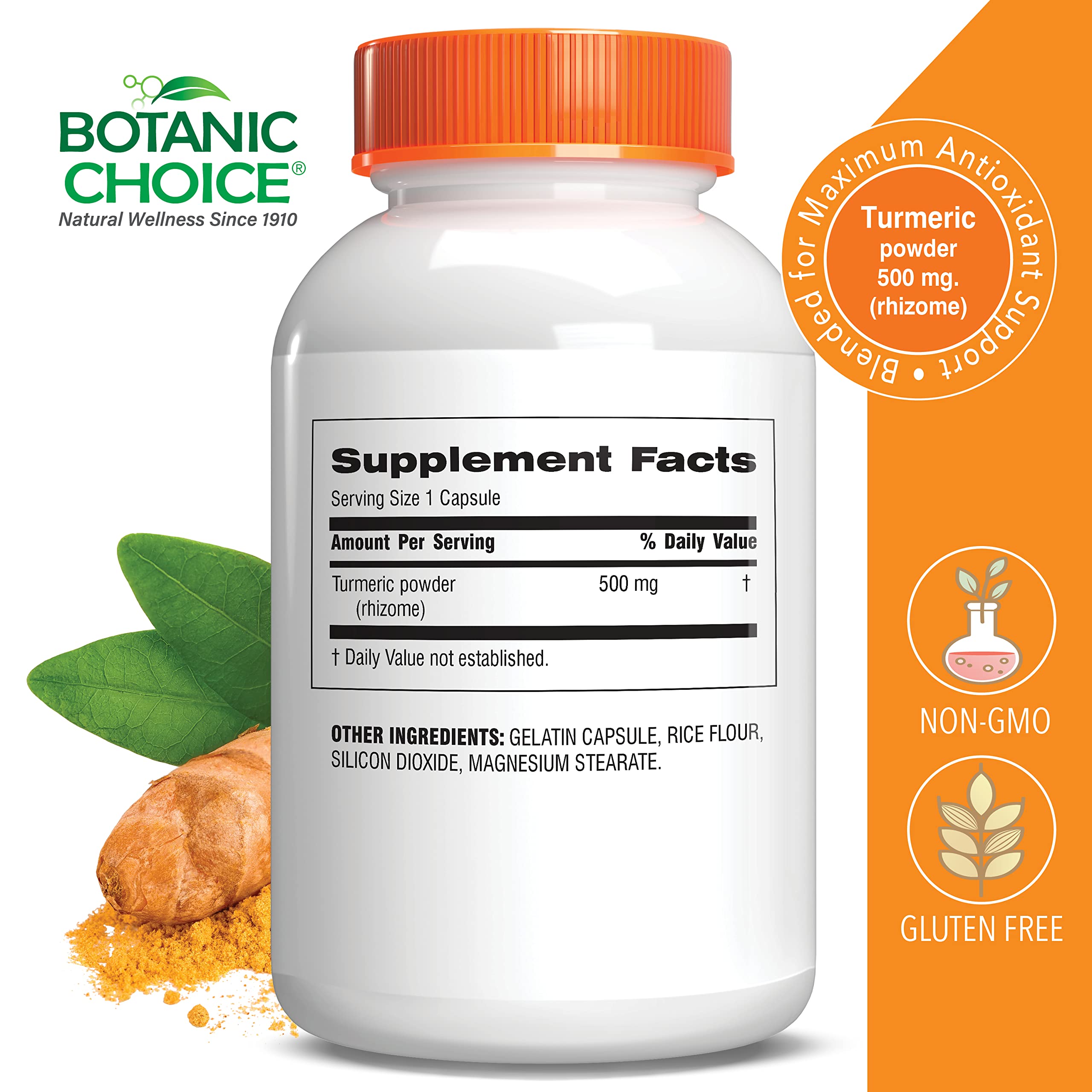 Botanic Choice cápsulas vegetales de 500 mg para movimiento más cómodo.