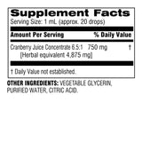 Cuentagotas de Botanic Choice Cranberry Extract para dosis precisas.