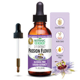 Botanic Choice extracto líquido de pasión flor frasco para relajación natural