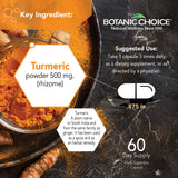 Botanic Choice frasco de 180 cápsulas, presentación conveniente para uso continuo.
