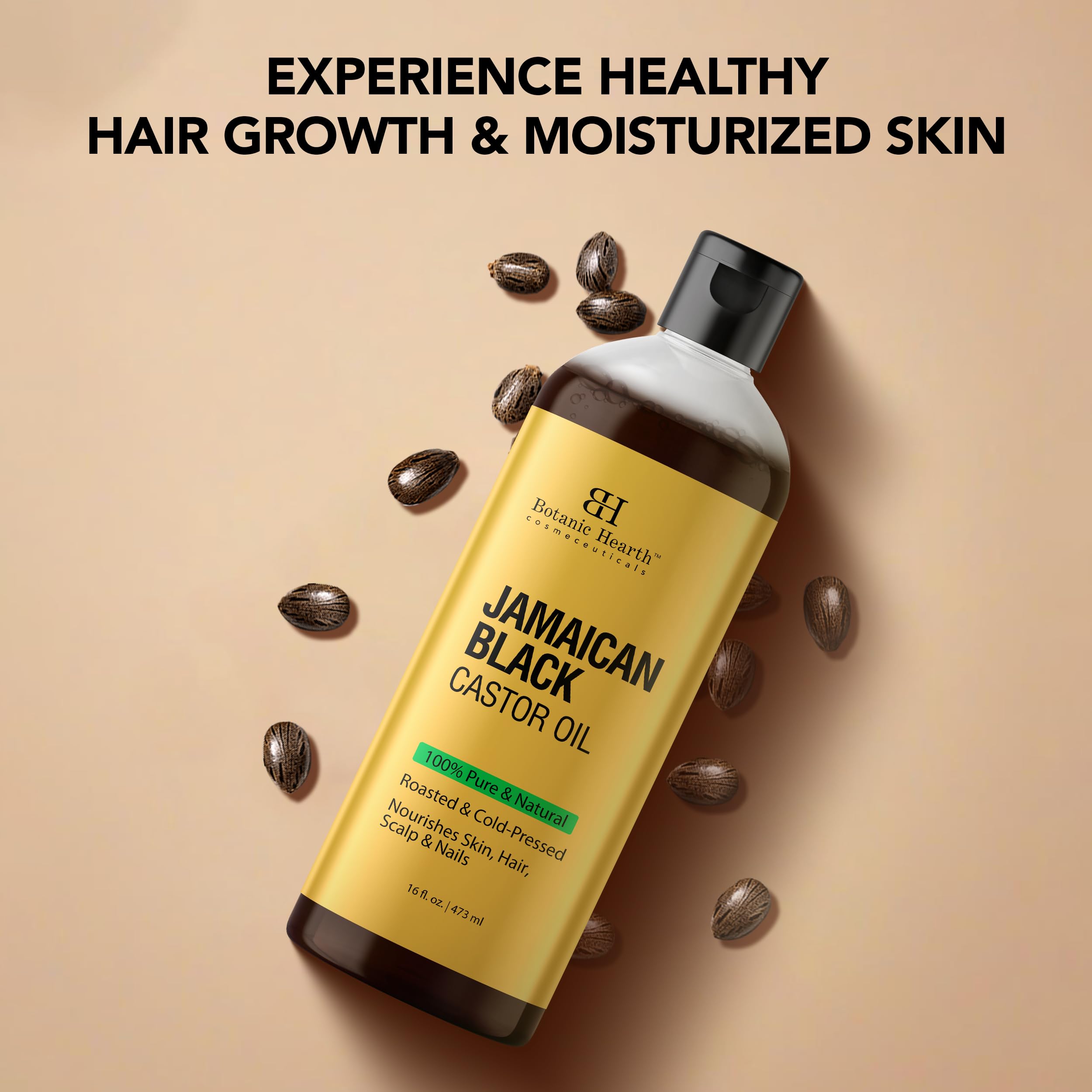 Botanic Hearth aceite jamaicano negro para cejas, fortalecimiento y definición.