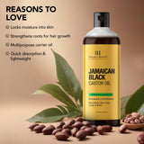 Botanic Hearth aceite jamaicano negro para pestañas, acondicionamiento y densidad.