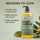 Botanic Hearth aceite jojoba para cejas y pestañas; hidratación y flexibilidad
