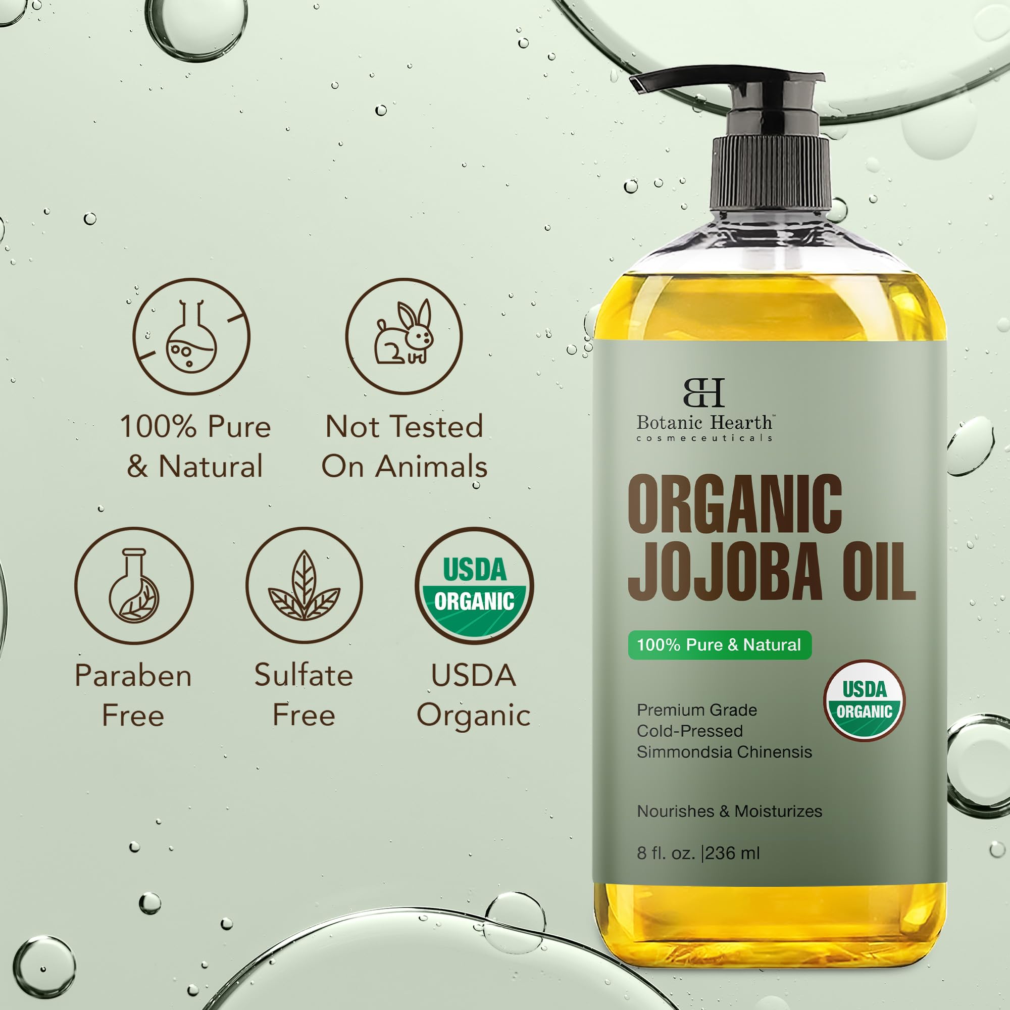 Botanic Hearth aceite de jojoba libre de químicos agresivos