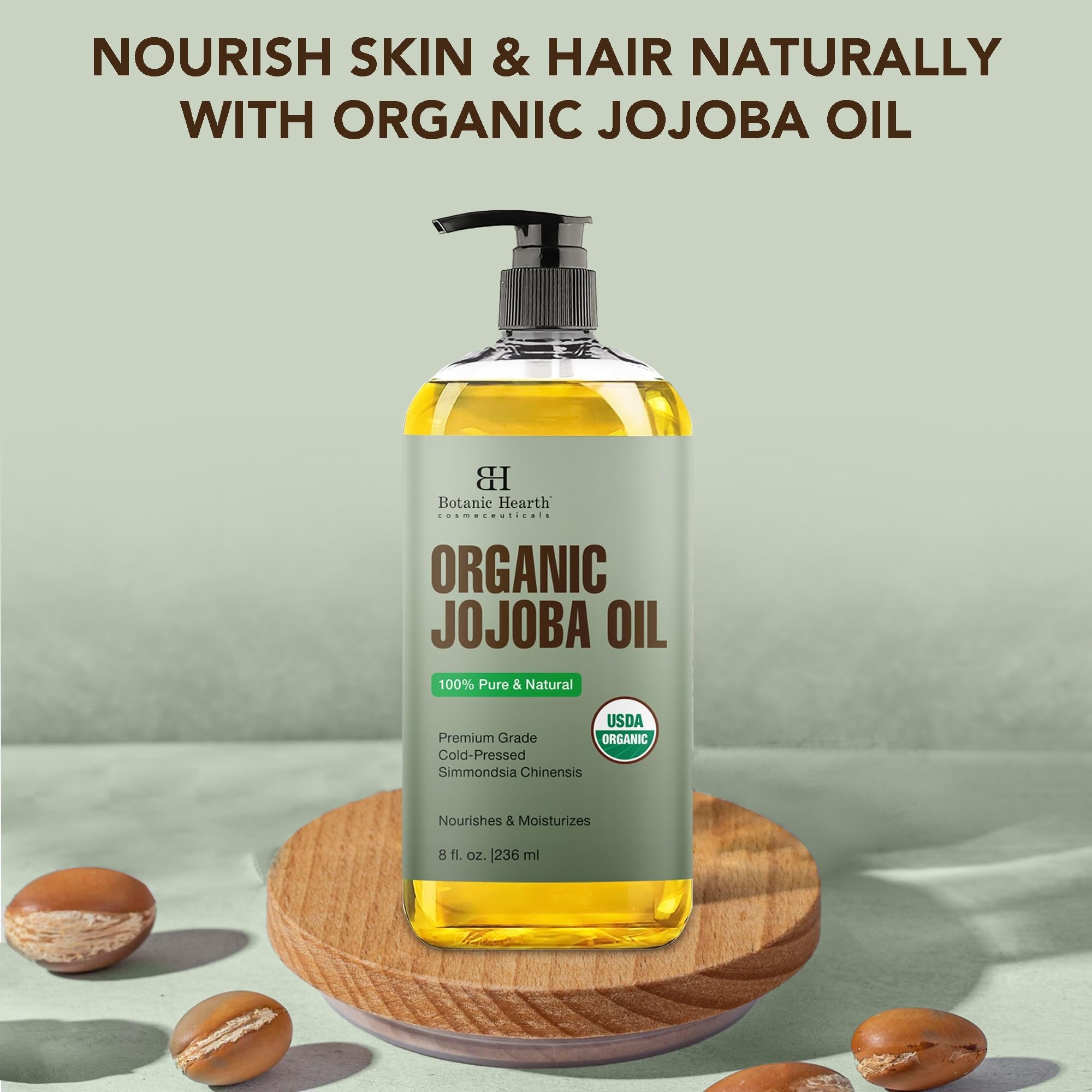 Botanic Hearth aceite orgánico para masajes corporales y rutina de belleza suave