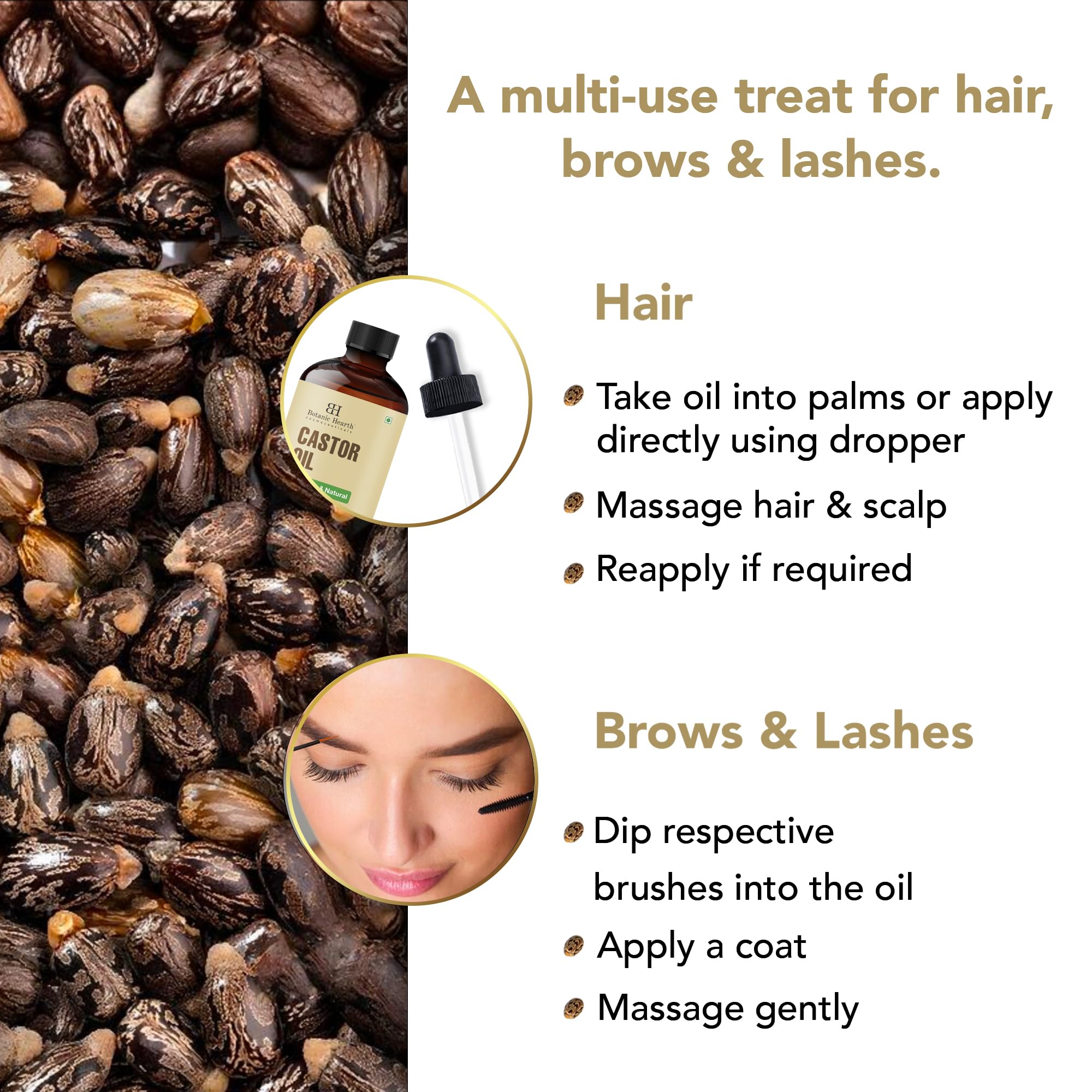 Botanic Hearth aplicadores precisos para cejas y pestañas sin desorden.