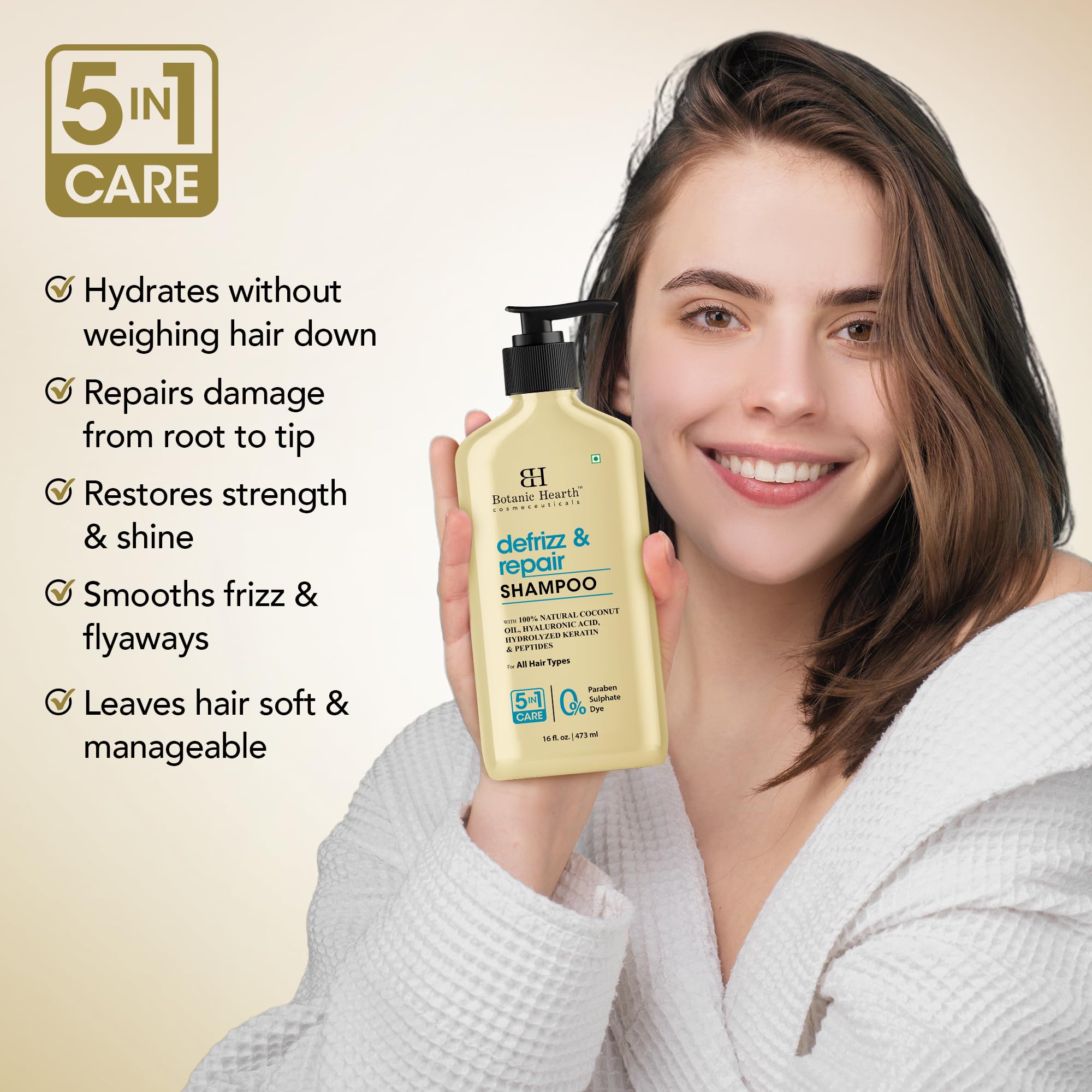 Botanic Hearth champú con keratina hidrolizada para fortalecer la fibra capilar.