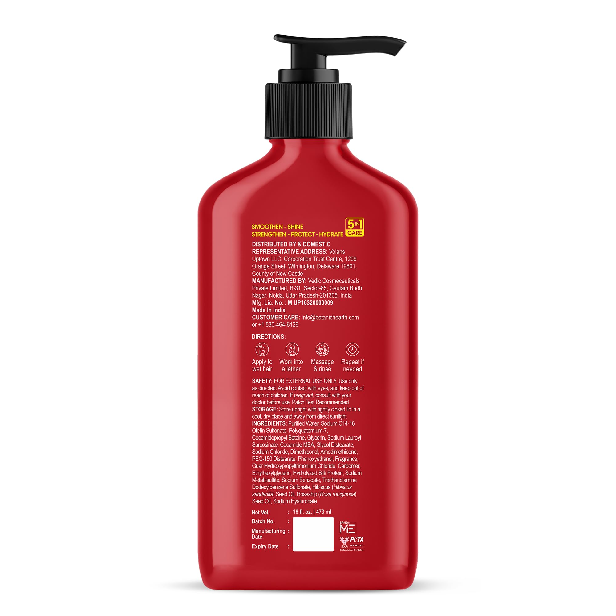 Ácido hialurónico hidrata cuero cabelludo y mechones, Champú Hibisco Botanic Hearth