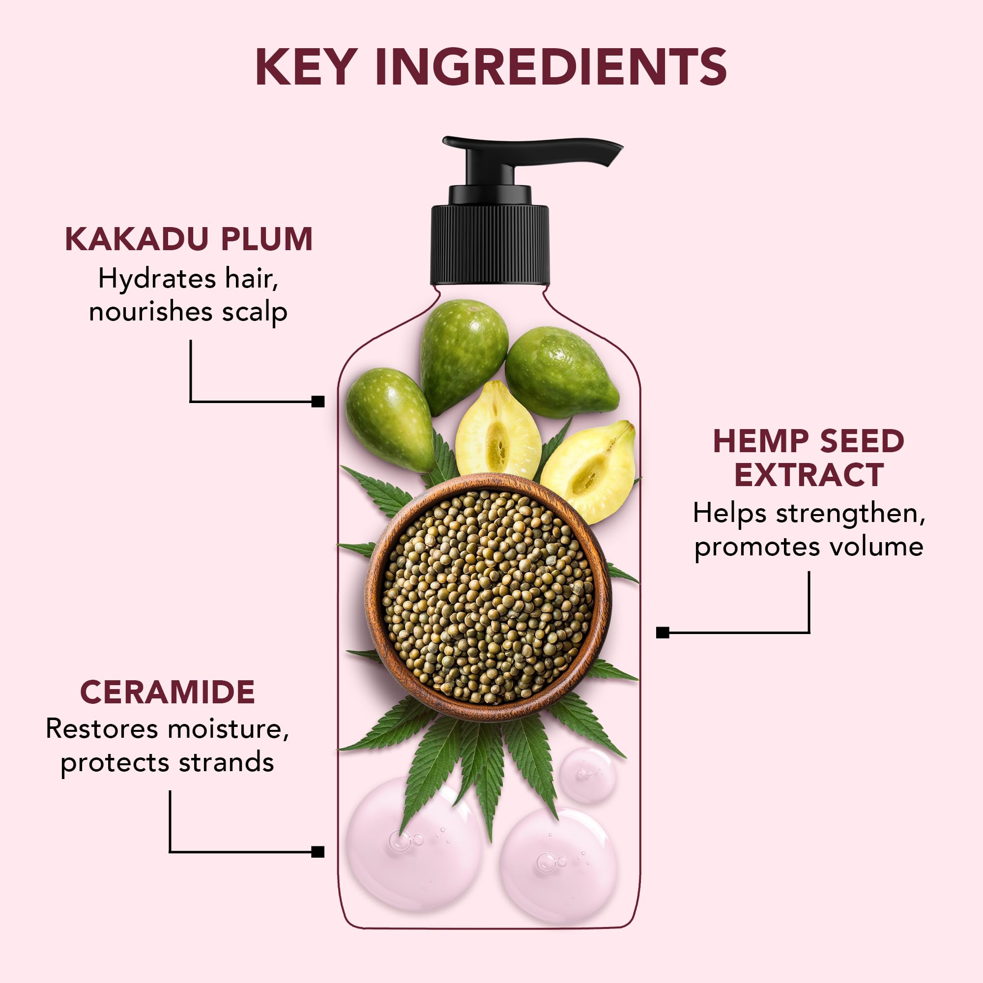 Botanic Hearth Kakadu Plum Shampoo brillo suave y manejo fácil