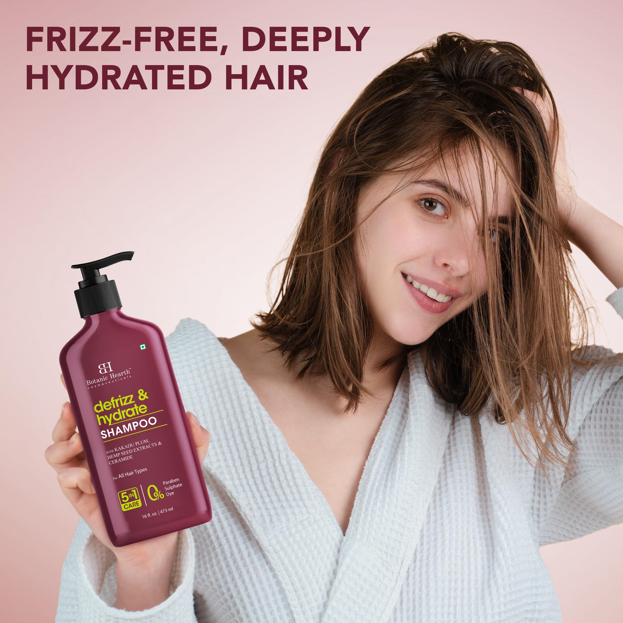 Botanic Hearth Kakadu Plum Shampoo hidratación ligera para peinados definidos