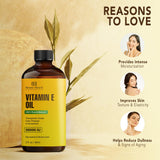 Aceite de Vitamina E Botanic Hearth, aplicación suave en la palma para rostro y cuerpo