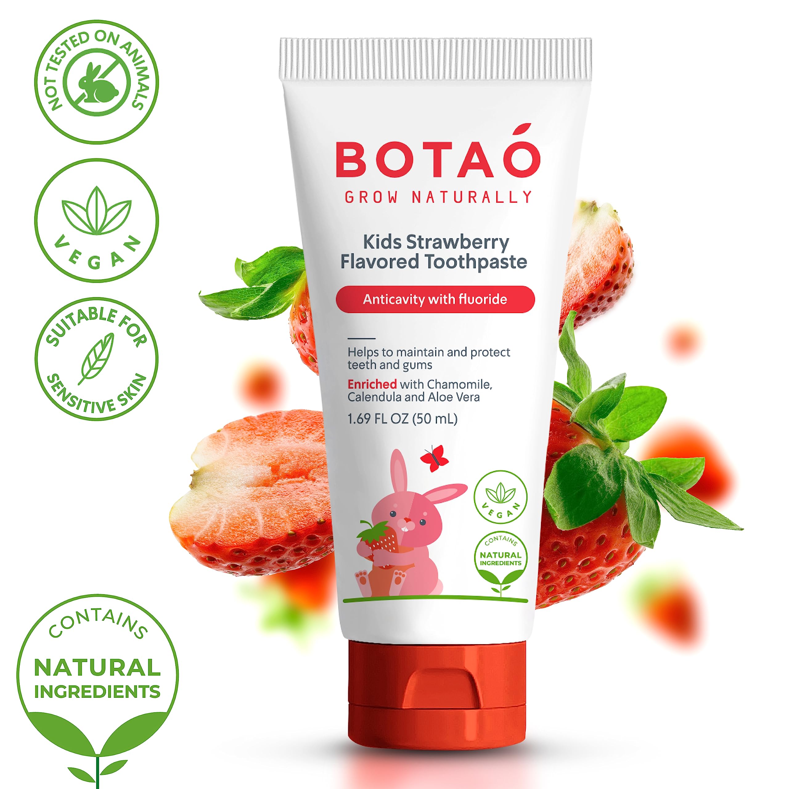 BOTAO Niños pasta dental vegana sin SLS para encías sensibles
