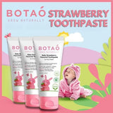 Pasta dental BOTAO sabor fresa, opción atractiva para el cepillado diario.