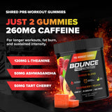 Bounce Pro Shred Blend con Ashwagandha, magnesio y zinc para resistencia y constancia.