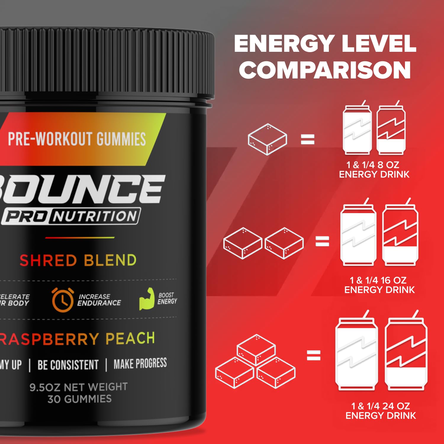 Envase de 30 gominas Bounce Pro para entrenamientos diarios.