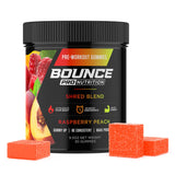 Bounce Pro Shred Blend Frambuesa-Durazno gominolas, sabor para entrenar con energía.