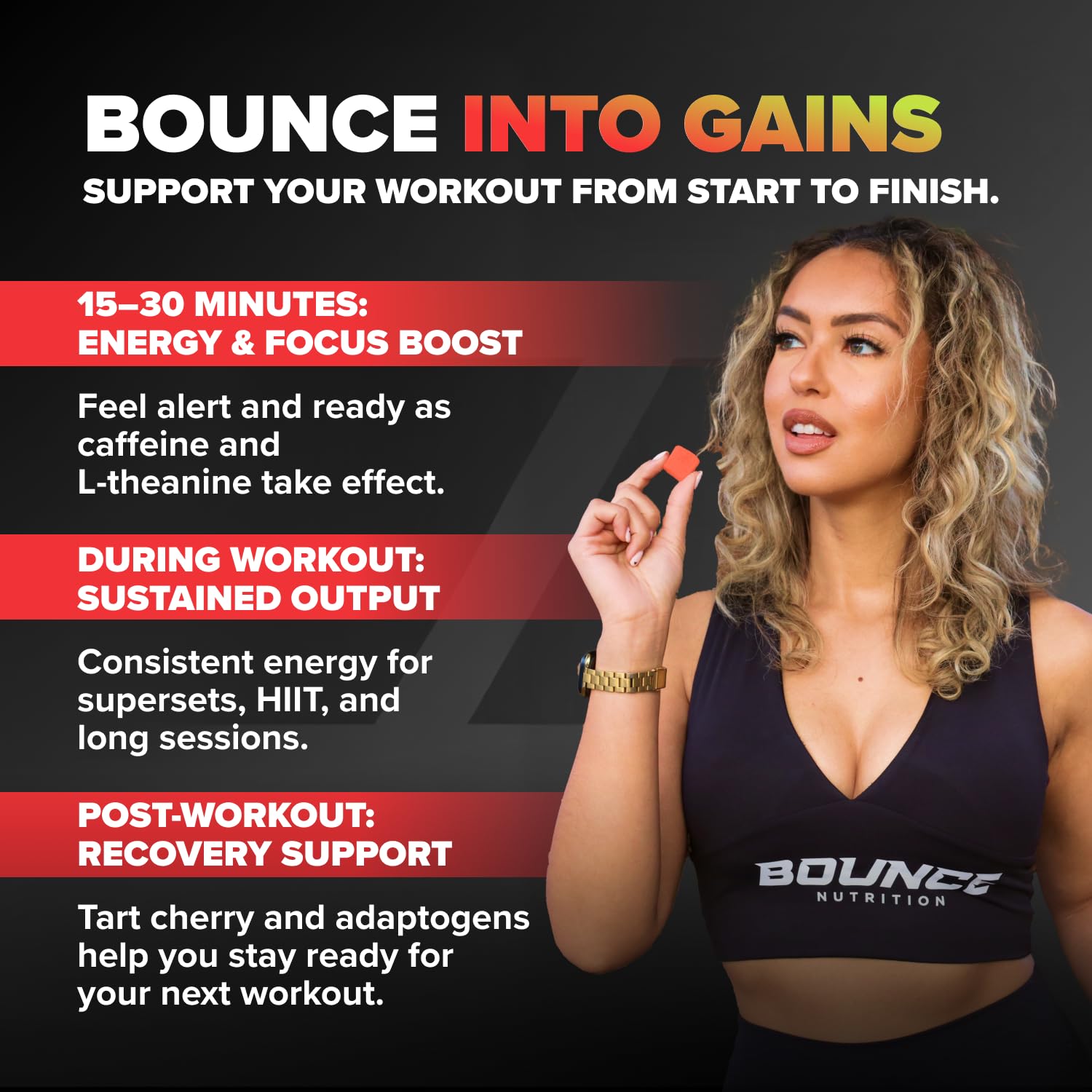 Bounce Pro Shred Blend producido en EE. UU. y probado por laboratorios independientes.