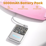 BouZaFoFa unidad de 5000mAh ofrece horas de calor seguro.