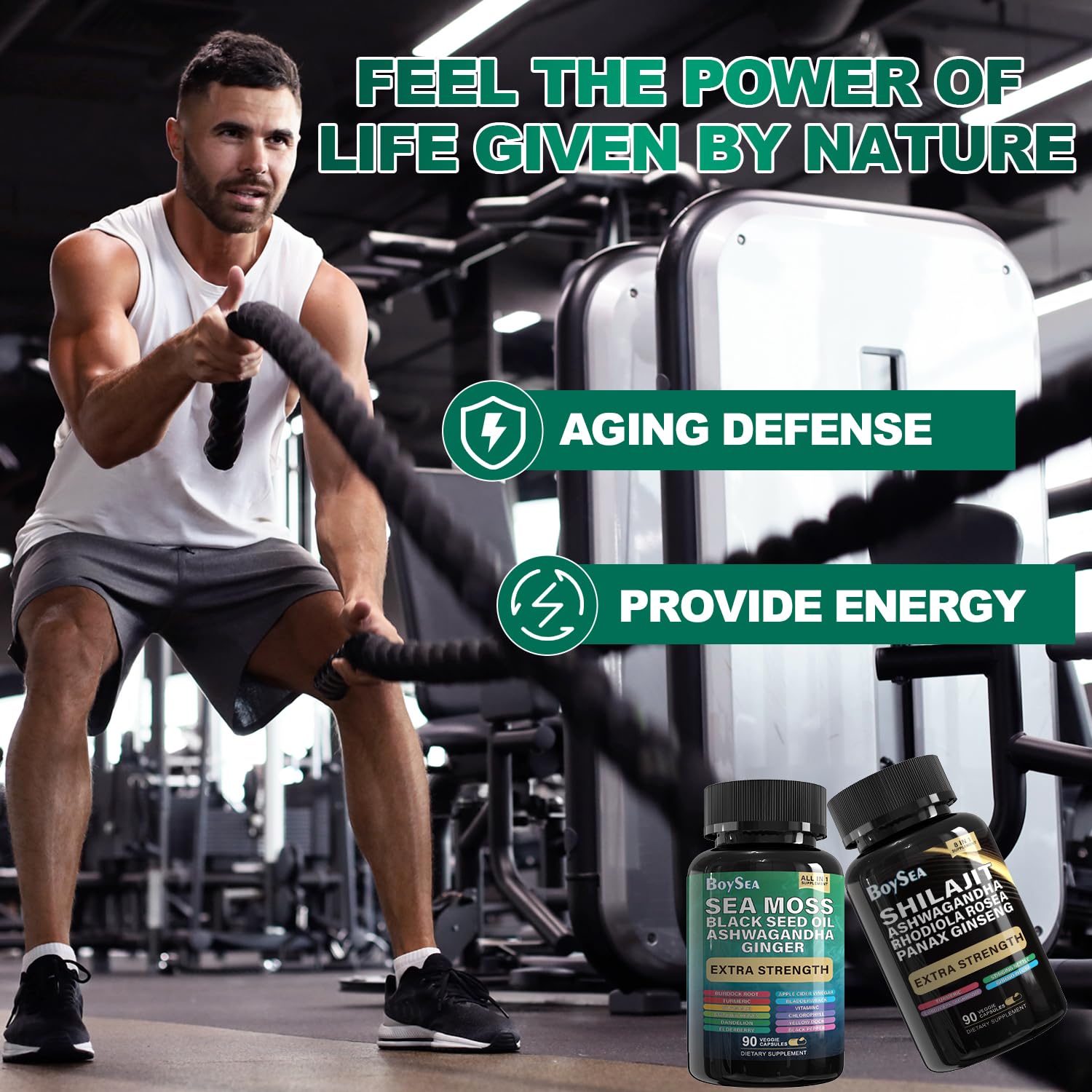 Boysea empaque kit tres piezas para consumo diario