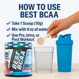 BPI Best BCAA Arcoíris Hielo para rutinas de fuerza y cardio.