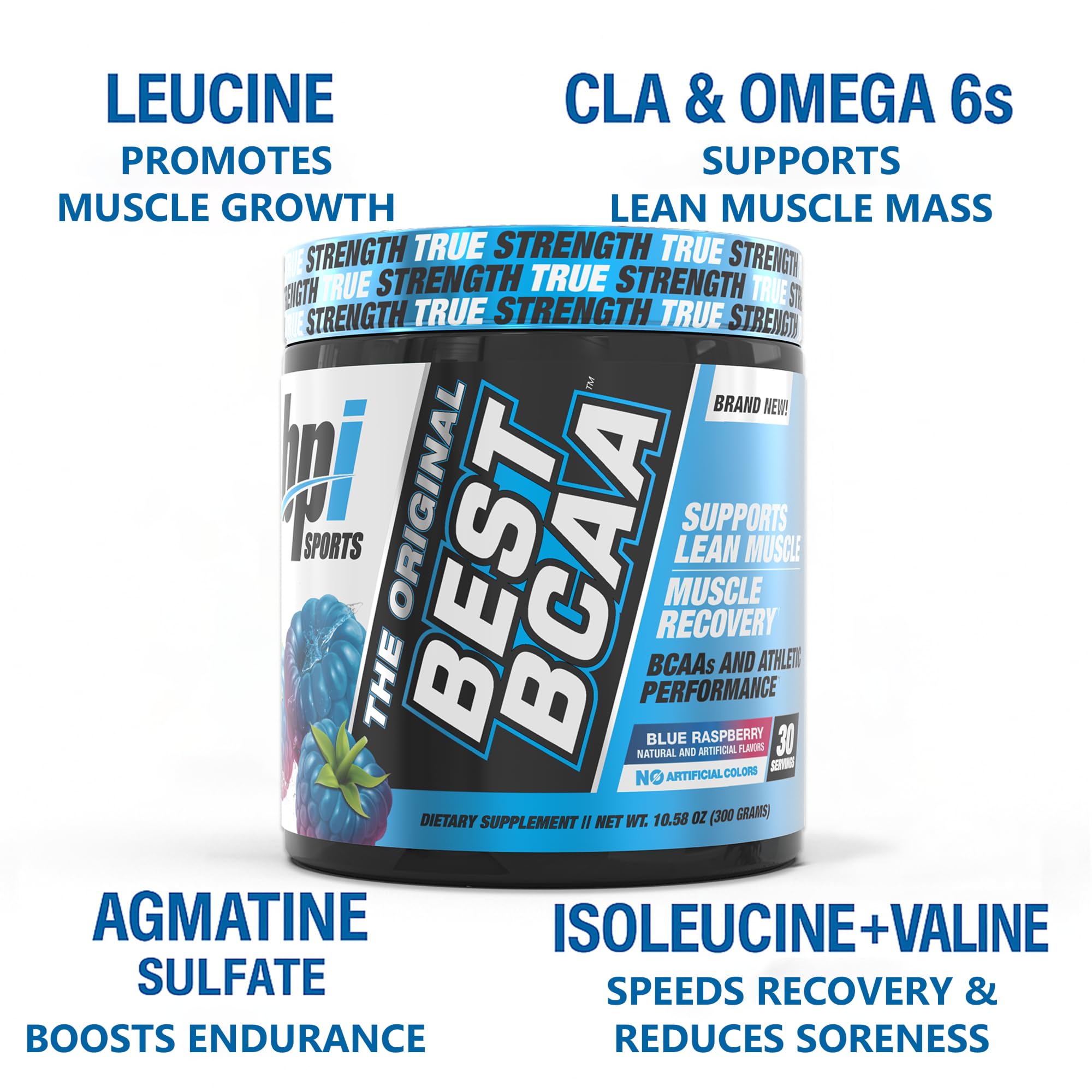 Best BCAA en shaker con sabor frambuesa azul para entrenamientos fáciles.