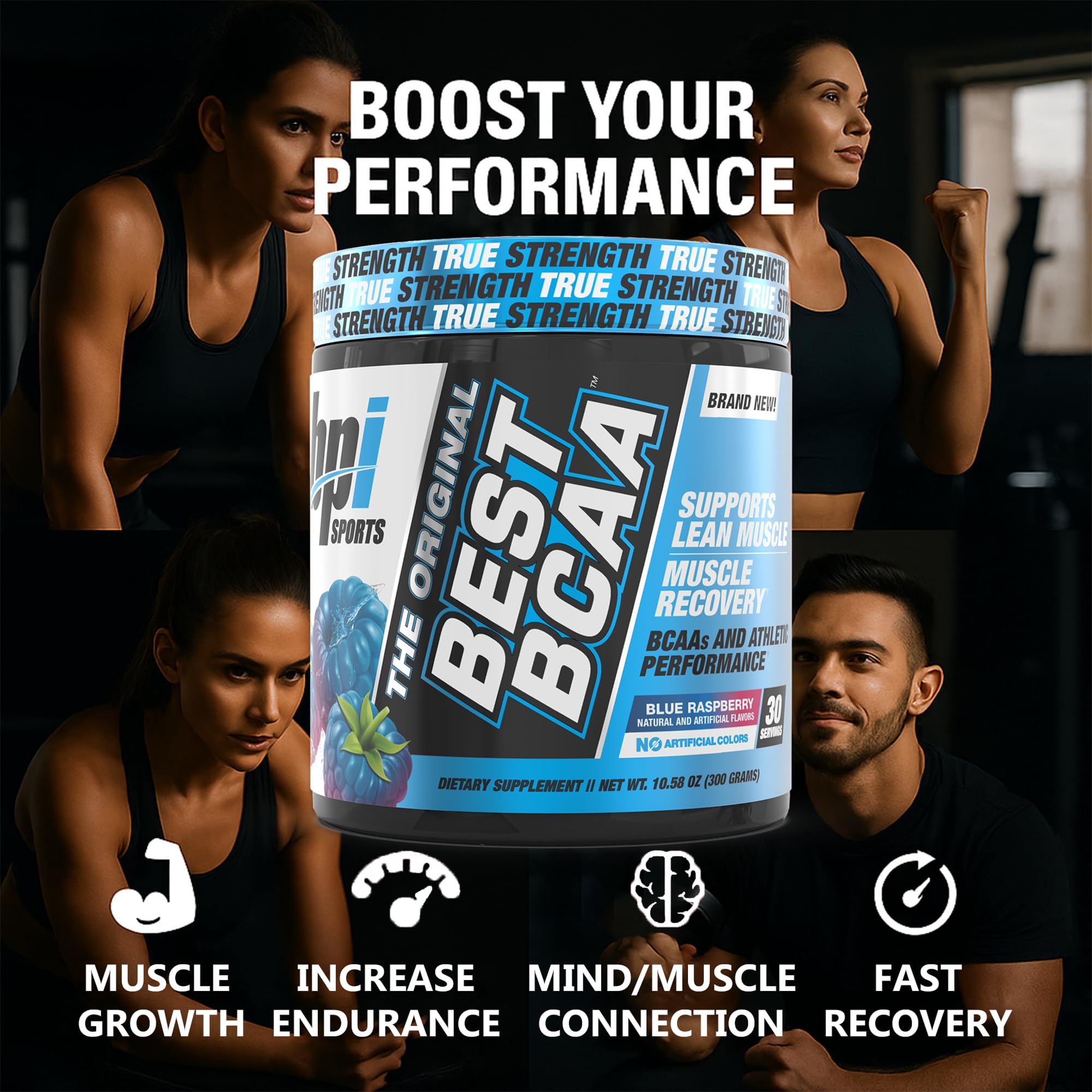 BPI Best BCAA en vaso para hidratar durante el ejercicio.
