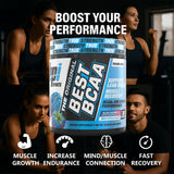 BPI Best BCAA en vaso para hidratar durante el ejercicio.