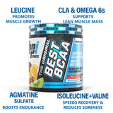 Frasco de Best BCAA sabor Fruta Punch listo para mezclas.