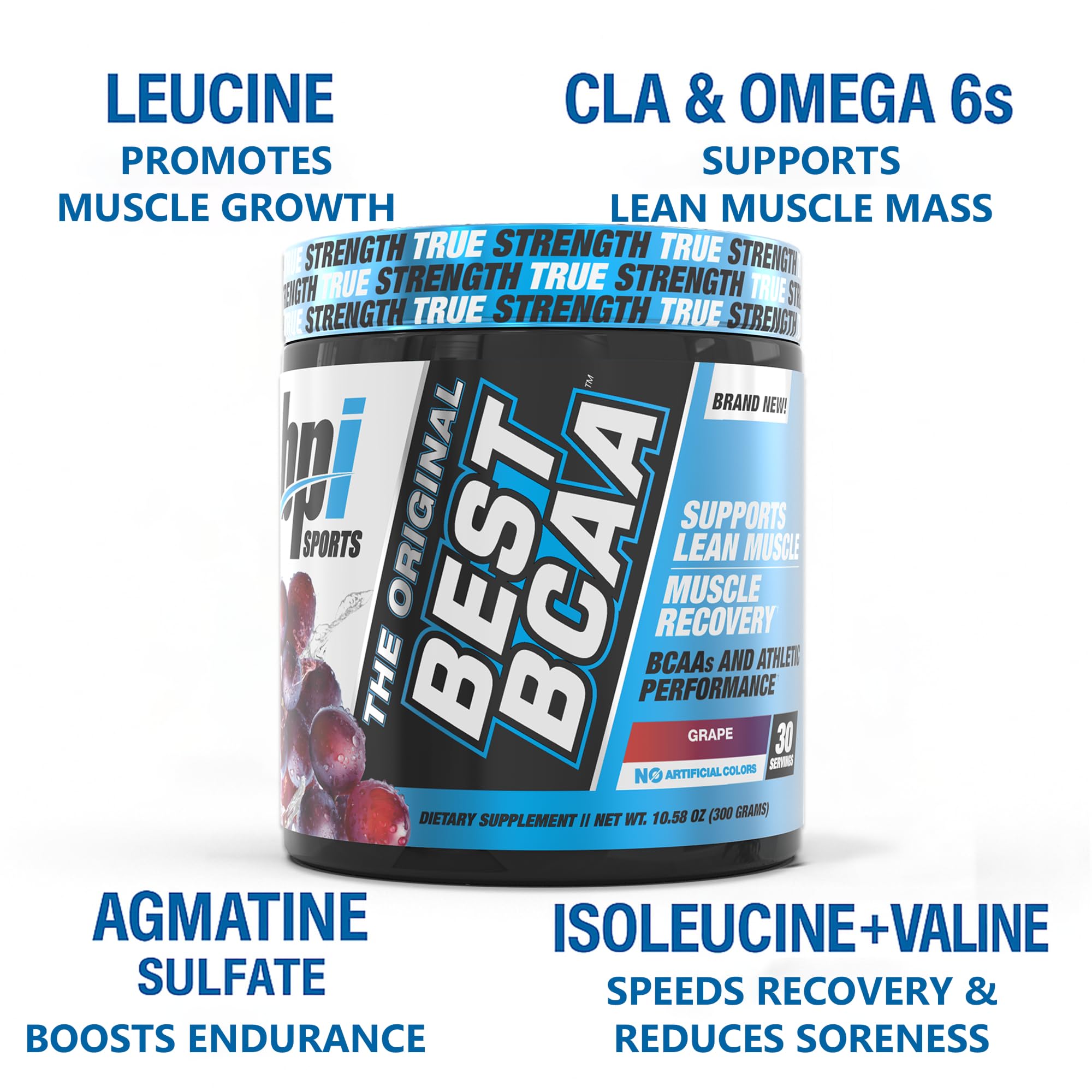 Sabor uva de BPI Best BCAA para hidratación y rendimiento.