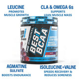 Sabor uva de BPI Best BCAA para hidratación y rendimiento.