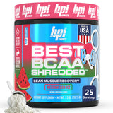 Envase de BPI Sports Best BCAA Shredded para recuperación muscular tras entreno