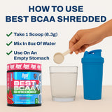 Uso previo al entrenamiento con BPI Best BCAA Shredded para energía sin cafeína