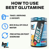BPI Sports Glutamina L, polvo de rápida absorción para mezclas fáciles