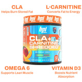 Ritual de consumo preentrenamiento sin cafeína con CLA y Carnitina Shredded.