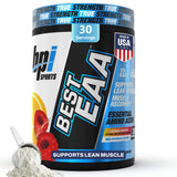 BPI Sports EAA en polvo sabor Limón-Frutos Rojos en envase, ideal para entrenamiento.