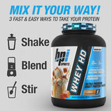 BPI Sports Whey HD: polvo con textura fina para batidos consistentes.