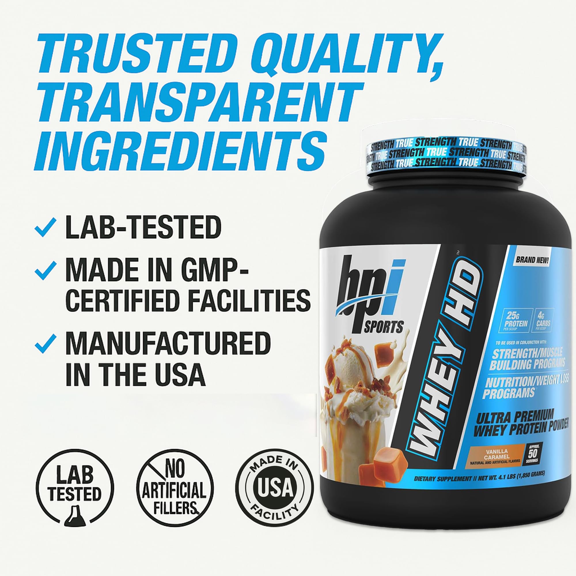 BPI Sports Whey HD: sabor galleta de chocolate para tentempié delicioso.