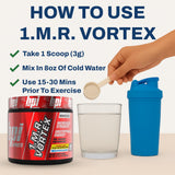 BPI Sports 1.M.R Vortex, 50 porciones listas para múltiples entrenamientos.