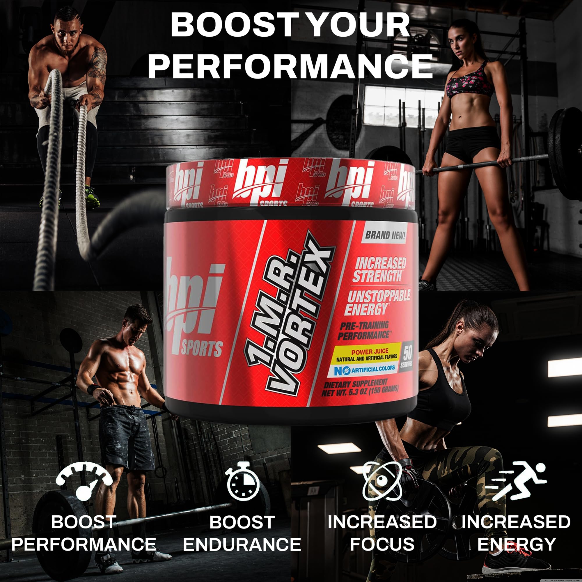 BPI Sports 1.M.R Vortex, preparación de bebida energética para entrenamientos.