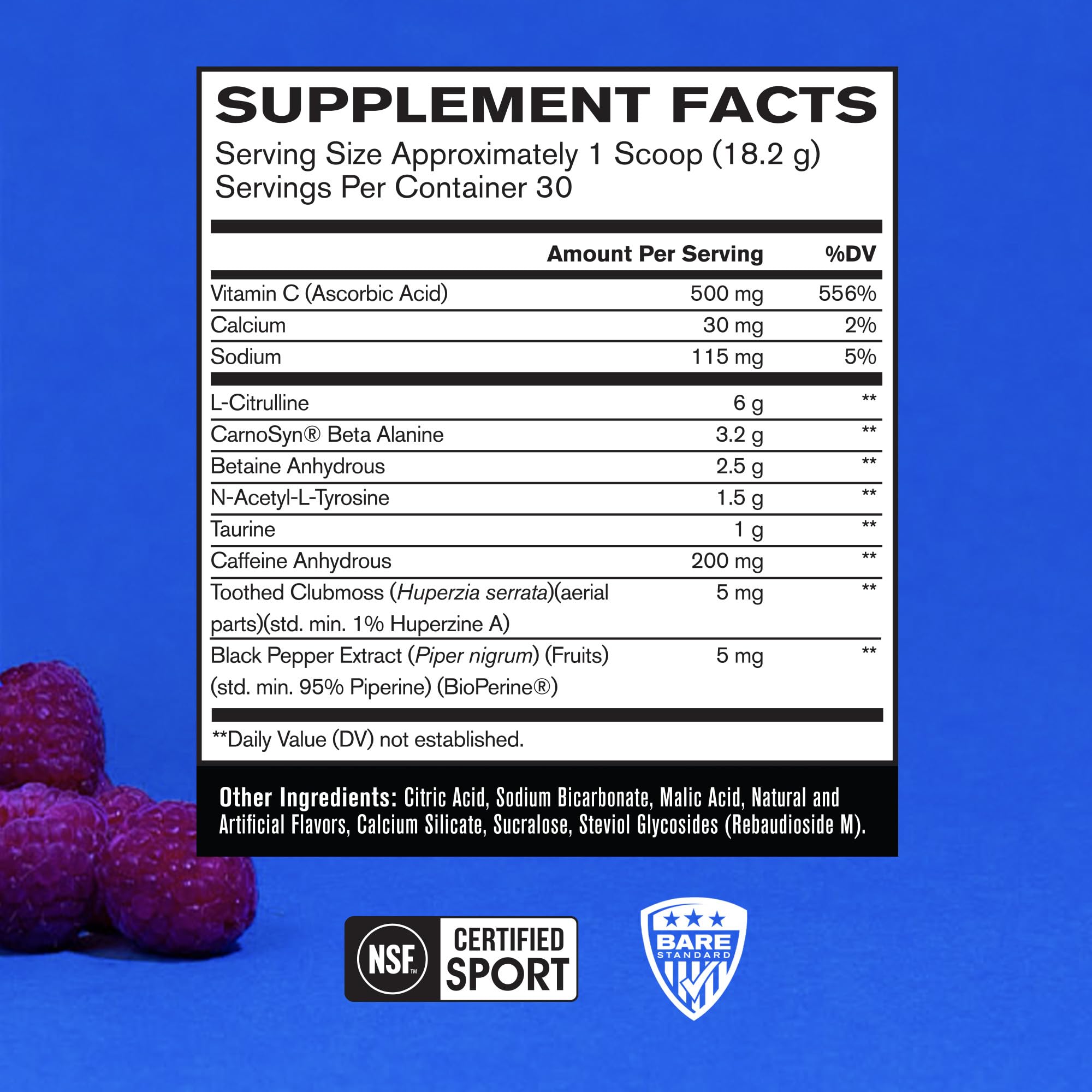 BPN Flight Pre Workout scoop Frambuesa Azul listo para enfoque previo al entrenamiento.