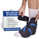 Brace Direct cojin hielo tobillo-pie, enfriamiento suave y cobertura completa.