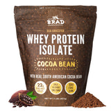 B.rad Whey Aislado de pasto en envase, alto contenido proteico para entrenamientos