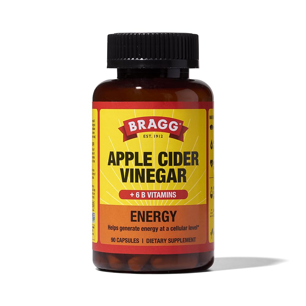 Bragg Energy ACV Capsules en botella para energía diaria.