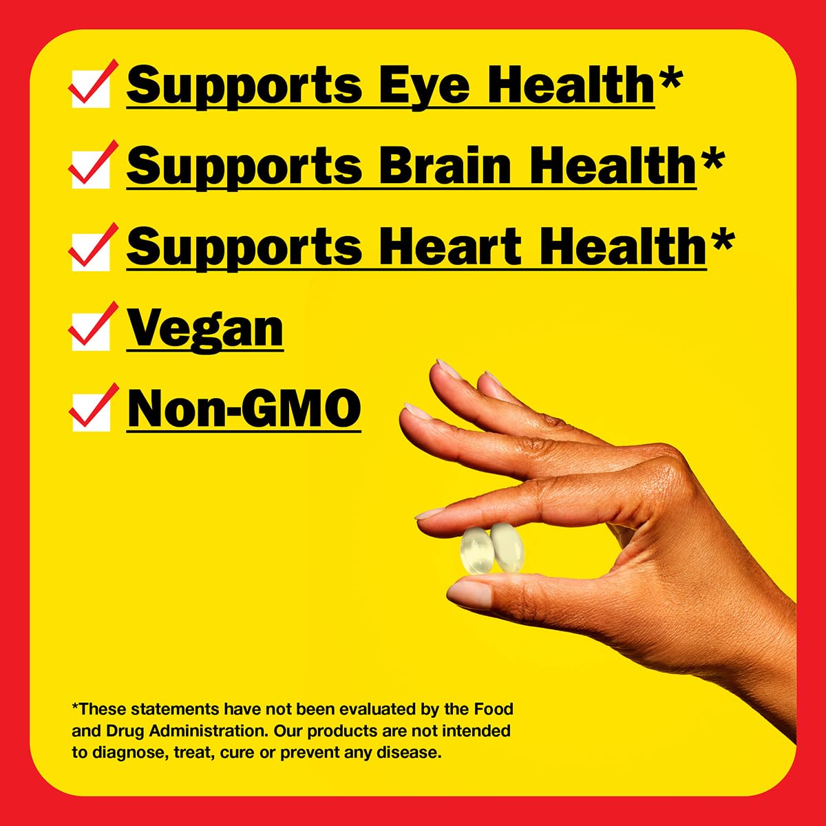 Bragg Omega-3 vegano porción diaria de DHA/EPA para función cognitiva.