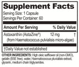 Brain Bean Astaxantina Ultra Pura 12mg botella para uso diario y claridad mental