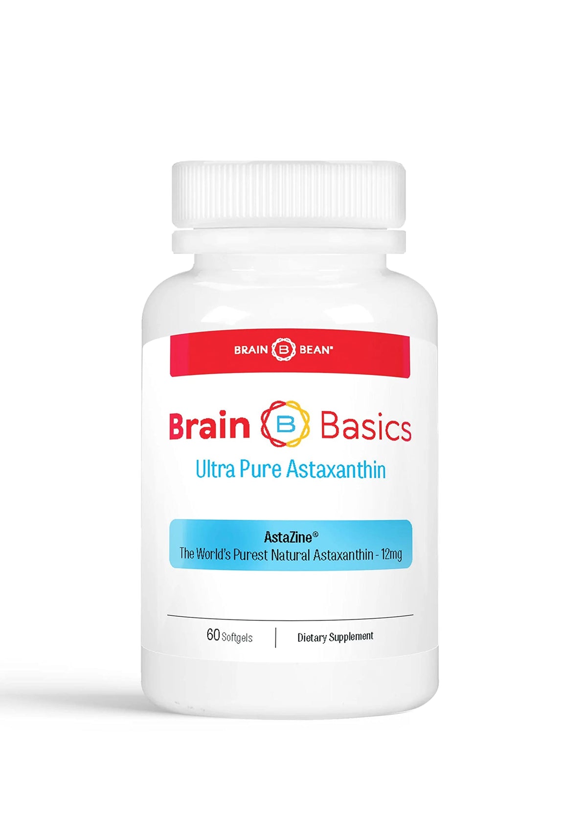 Brain Bean Astaxantina Ultra Pura 12mg cápsulas blandas para memoria y enfoque
